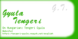 gyula tengeri business card